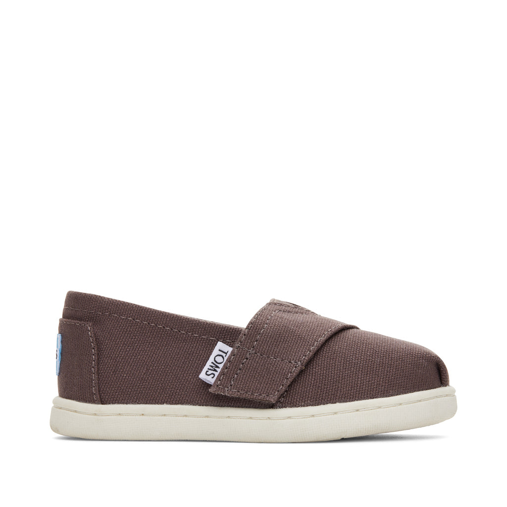 Alpargata Grey Canvas Toddler Shoe Side View