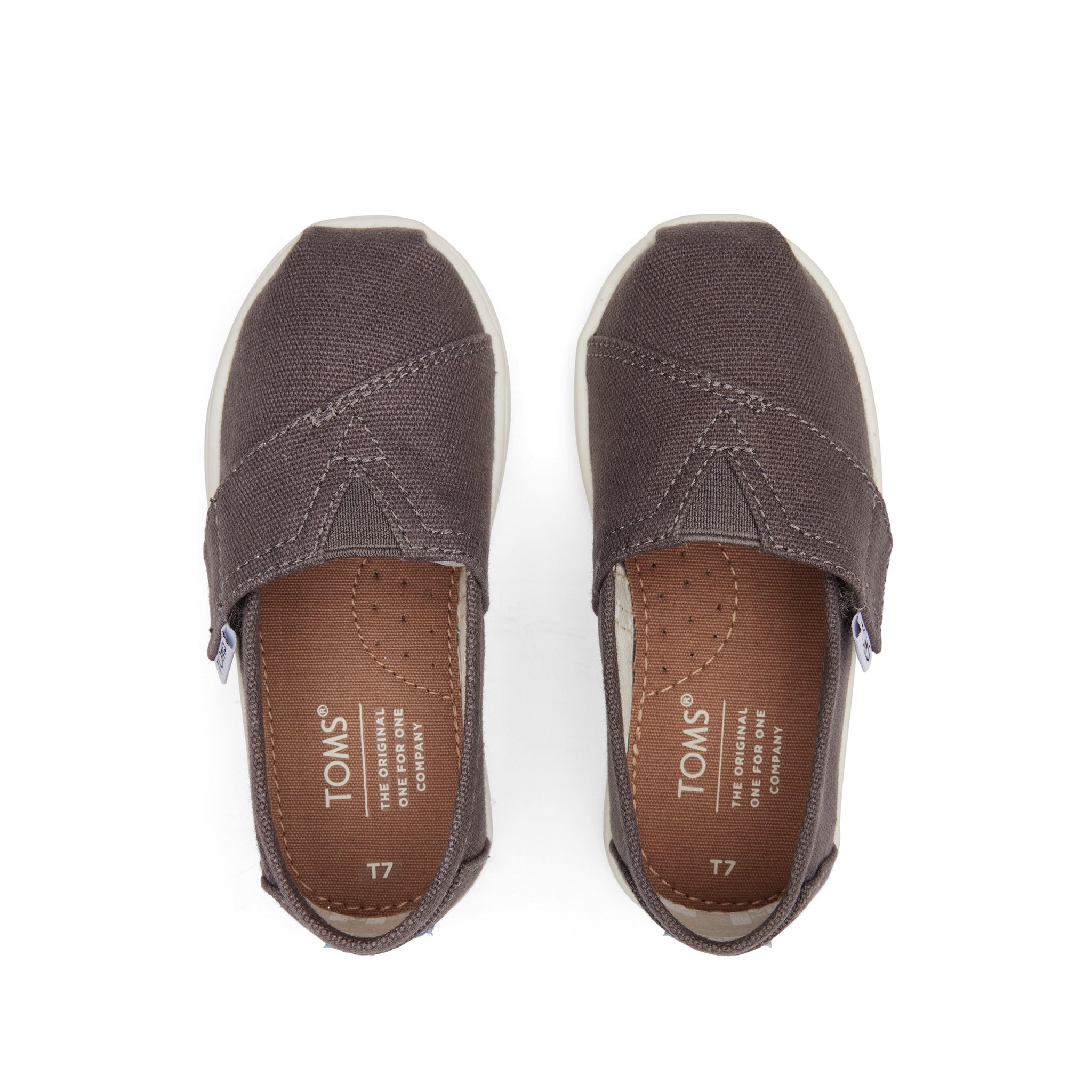 Alpargata Grey Canvas Toddler Shoe Top View
