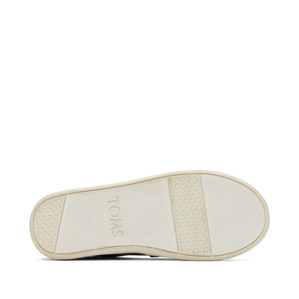 Youth Alpargata Grey Canvas Kids Shoe Bottom Sole View