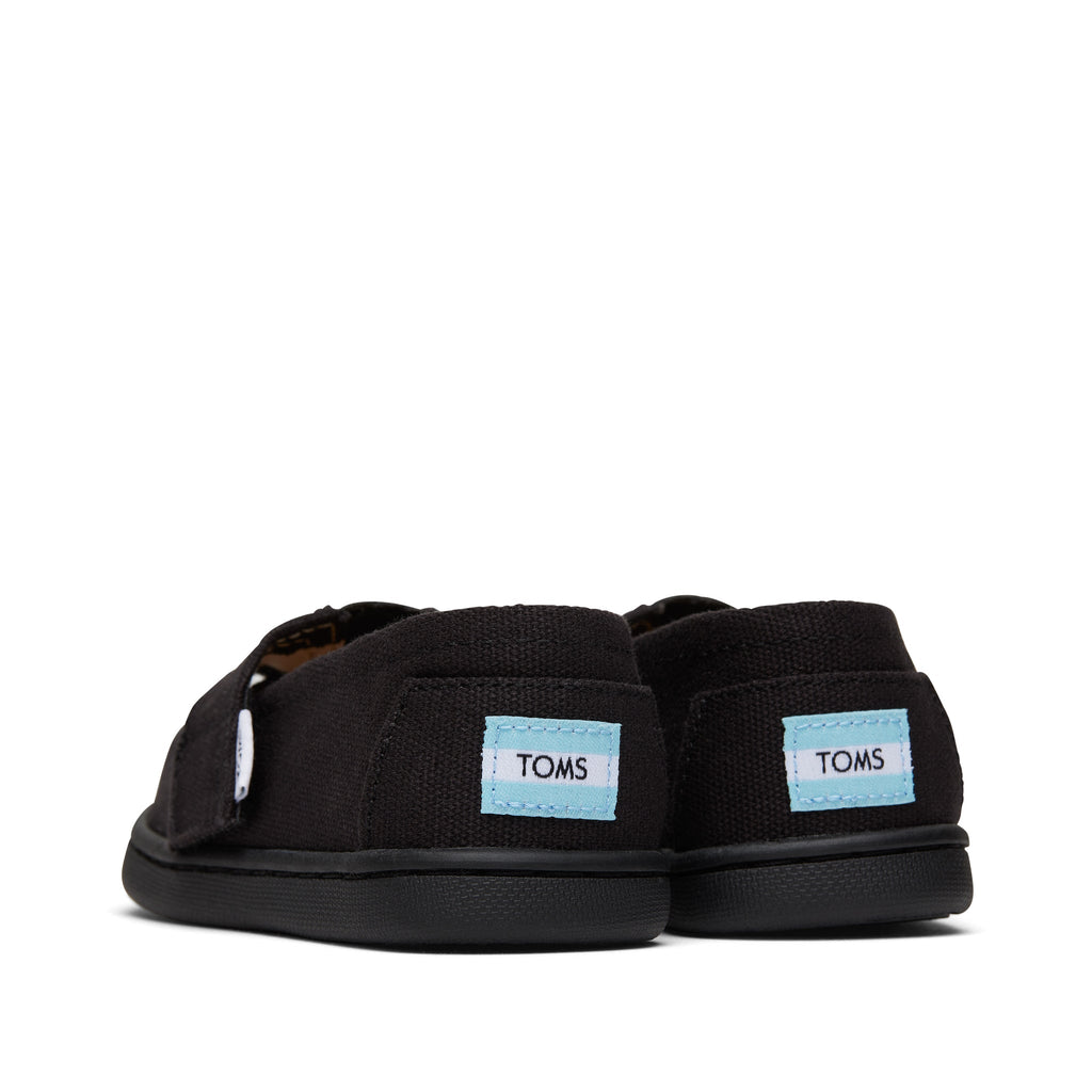 Alpargata Black Canvas Toddler Shoe Back View