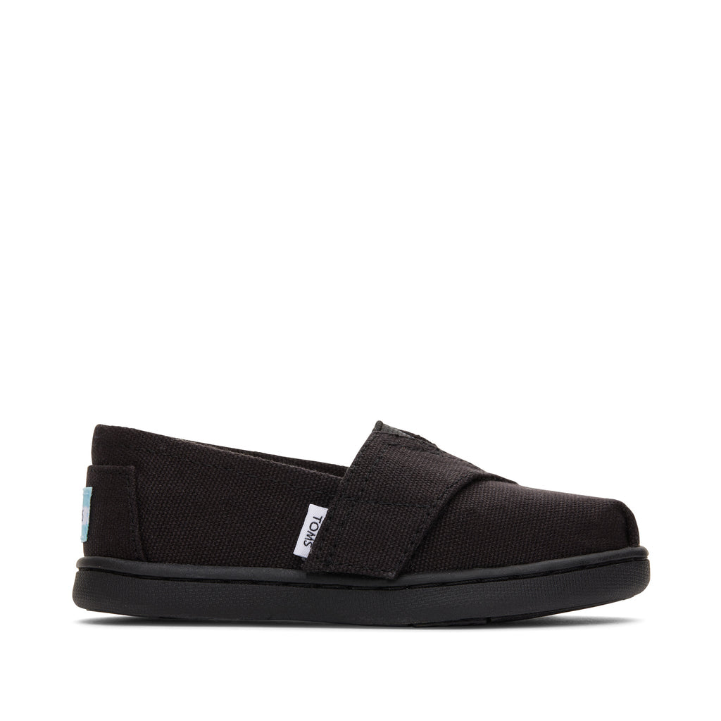 Alpargata Black Canvas Toddler Shoe Side View
