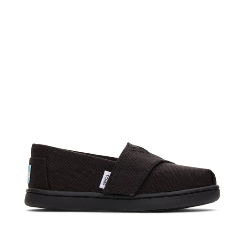 Alpargata Black Canvas Toddler Shoe Side View