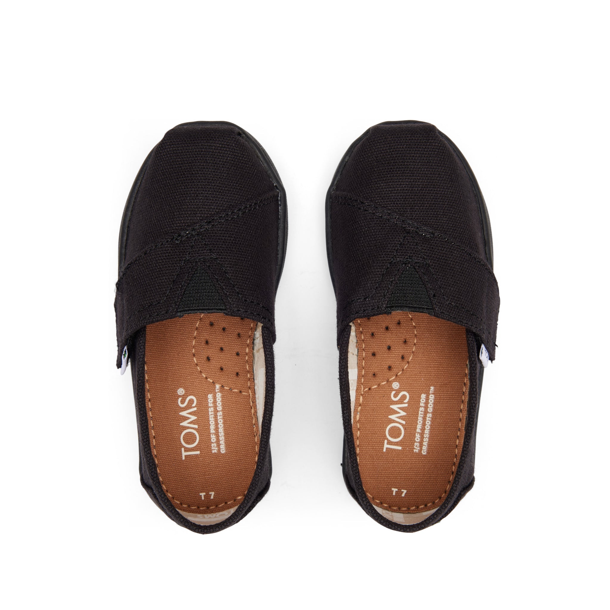 Alpargata Black Canvas Toddler Shoe Top View