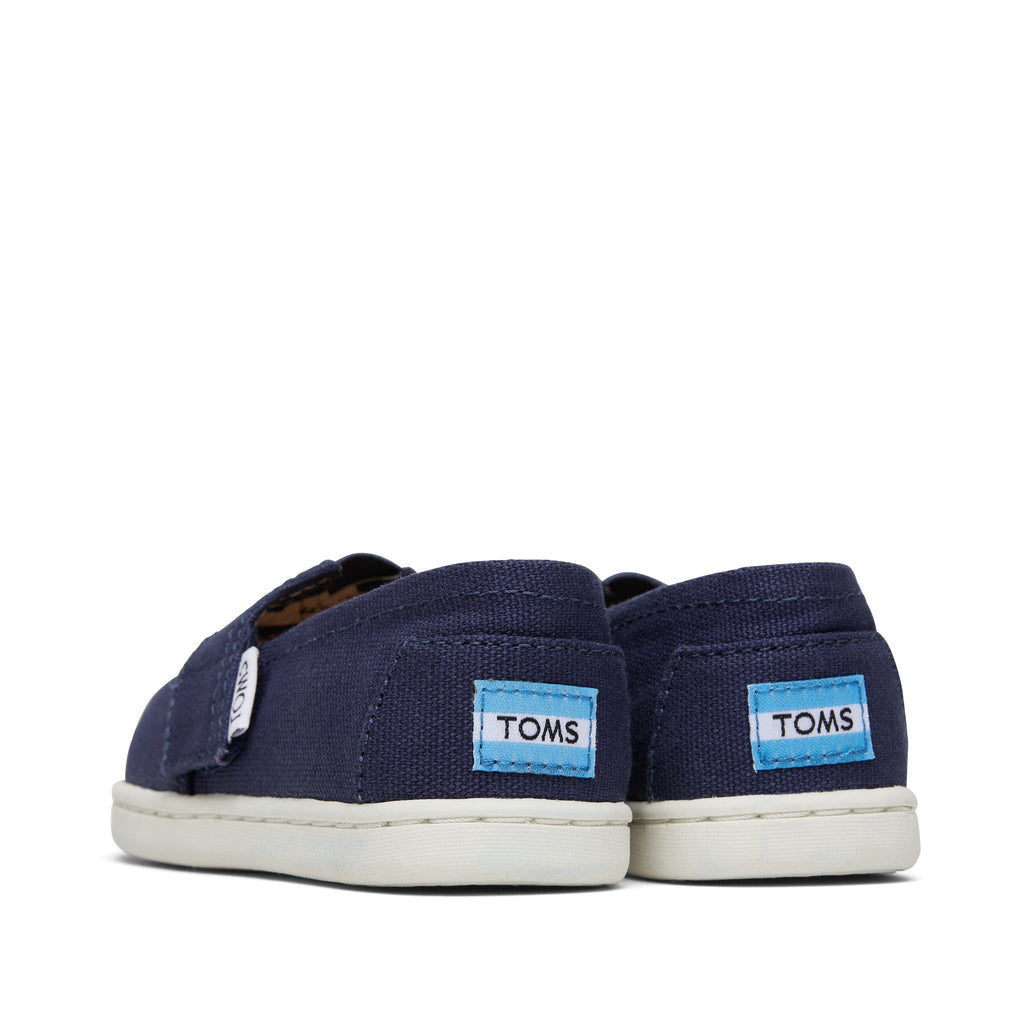 Alpargata Navy Canvas Toddler Shoe Back View