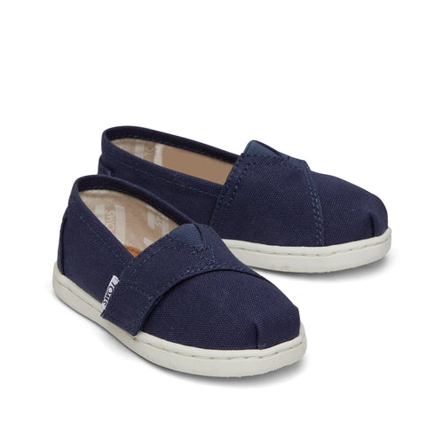 Alpargata Navy Canvas Toddler Shoe Front View