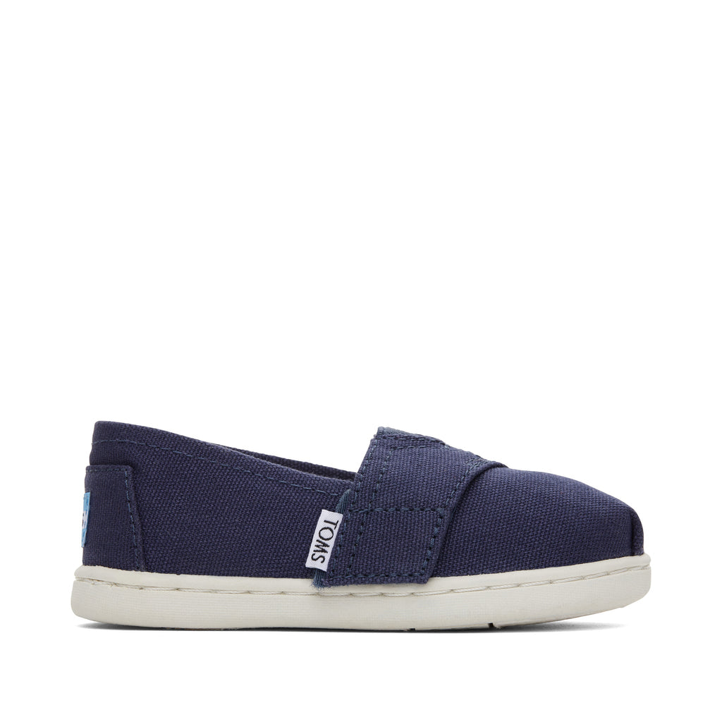 Alpargata Navy Canvas Toddler Shoe Side View