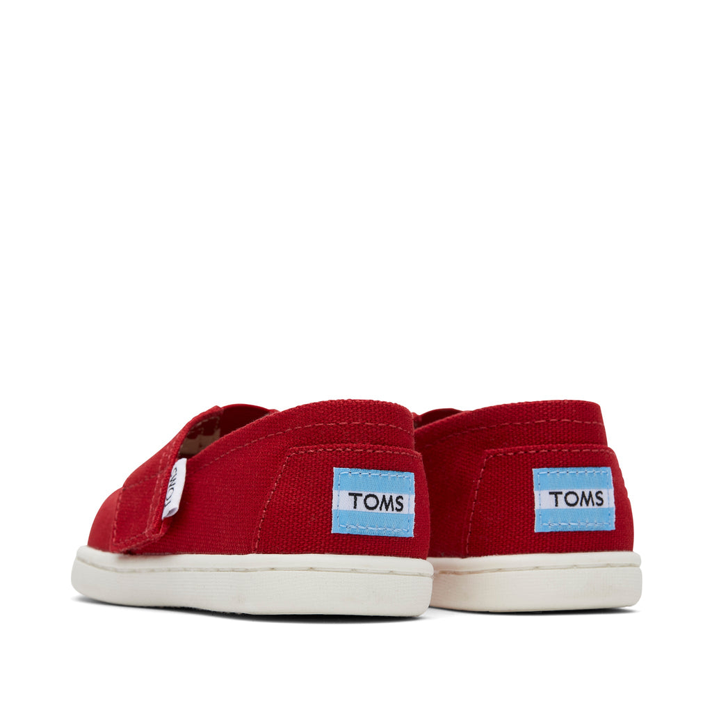 Alpargata Red Canvas Toddler Shoe Back View