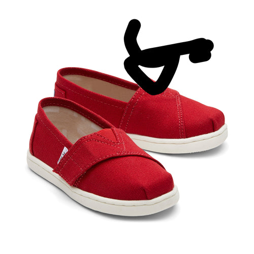 Alpargata Red Canvas Toddler Shoe Front View