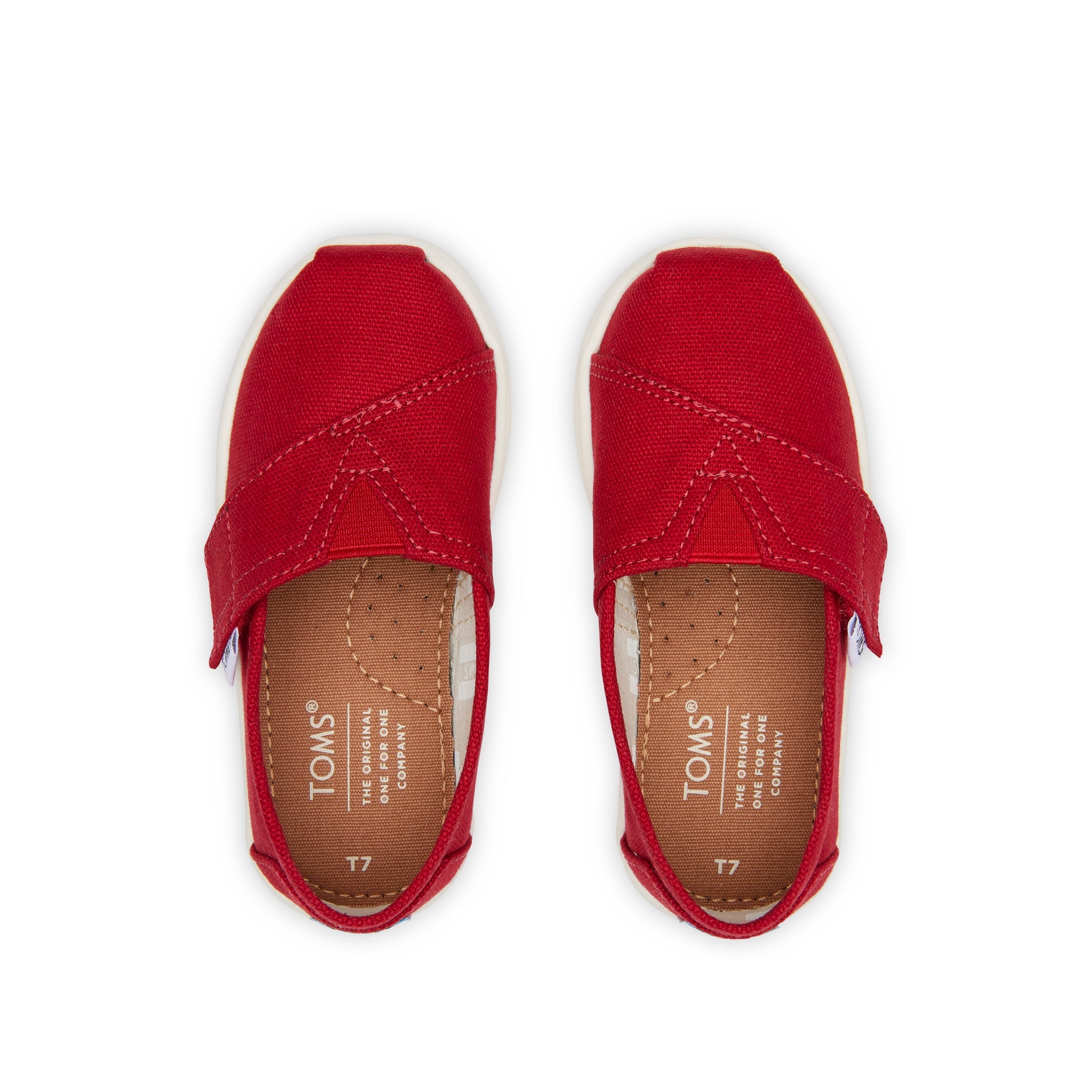 Alpargata Red Canvas Toddler Shoe Top View