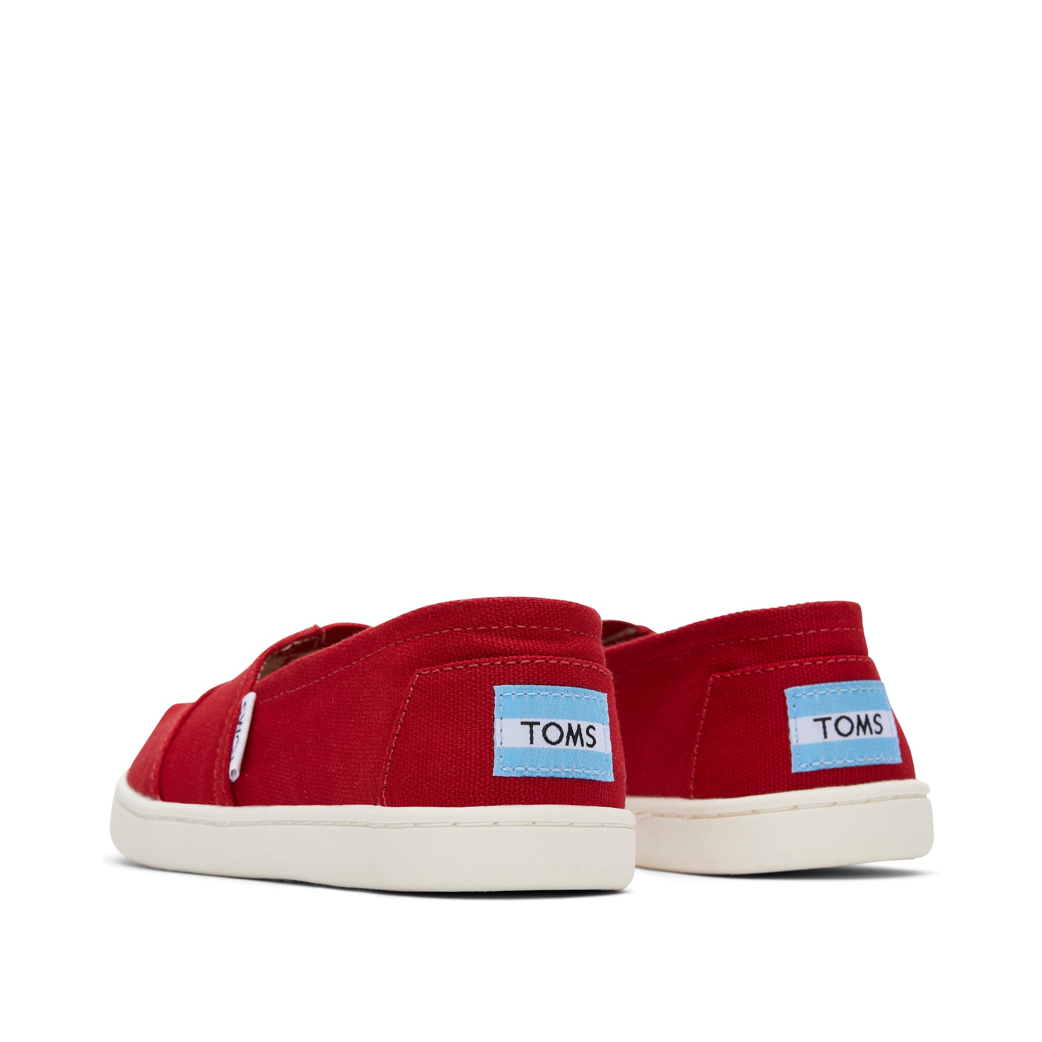 Youth Alpargata Red Canvas Kids Shoe Back View