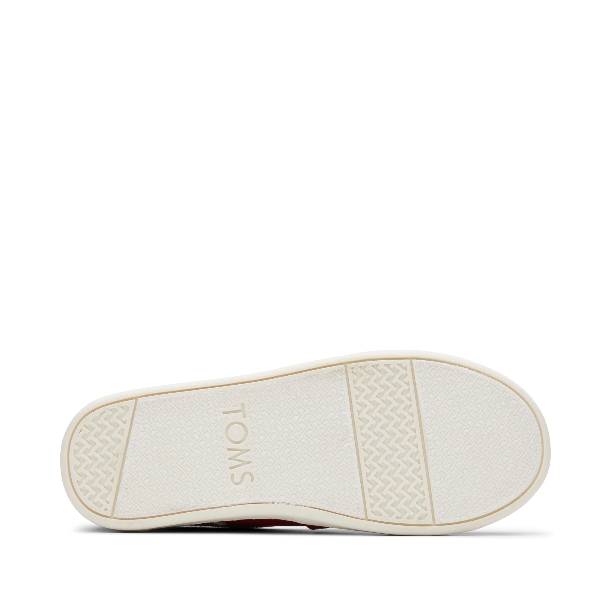 Youth Alpargata Red Canvas Kids Shoe Bottom Sole View