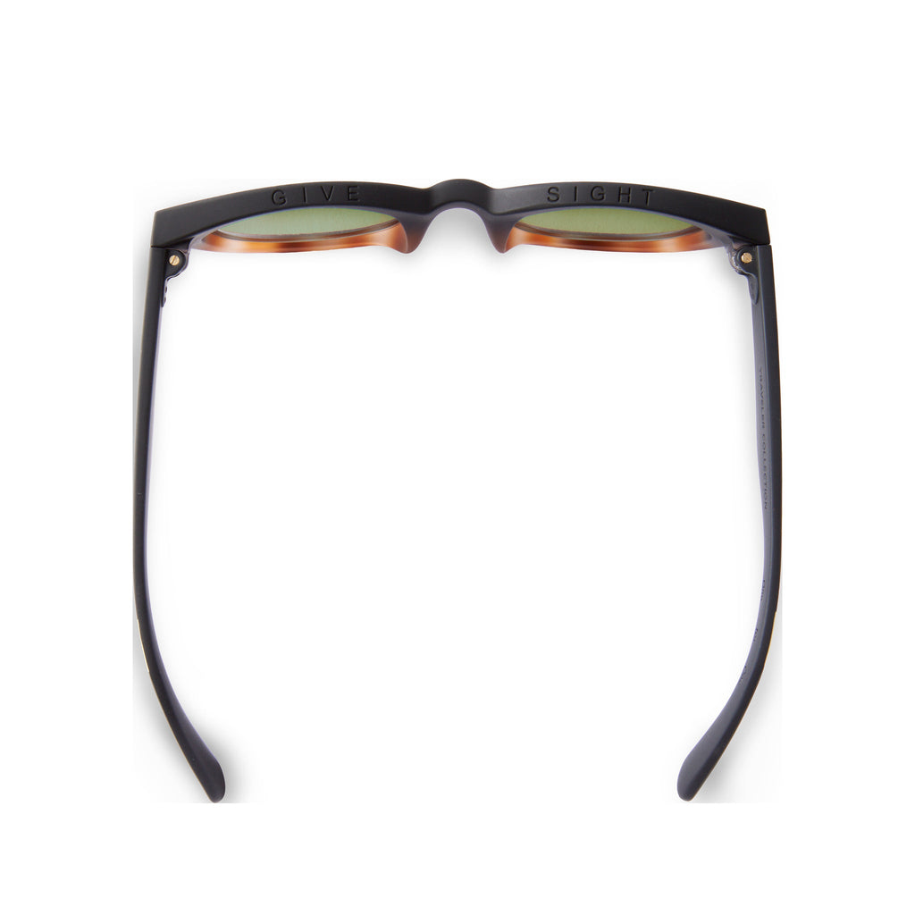 Florentin Black Tortoise Fade Polarized Traveler Sunglasses Top View