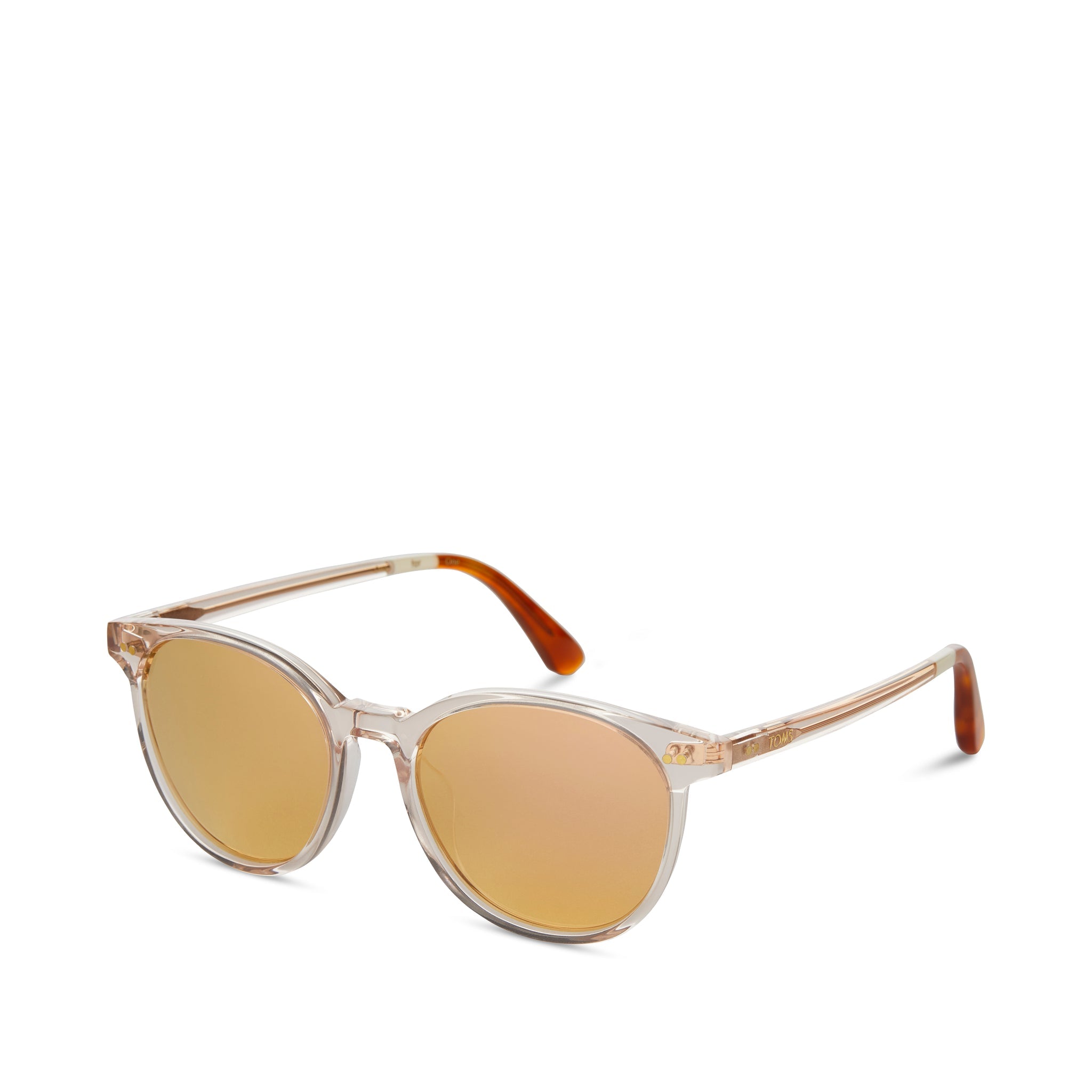 Bellini Champagne Crystal Handcrafted Sunglasses Side Angle View