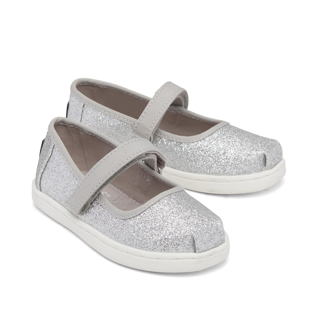Mary Jane Silver Toddler Shoe Front View