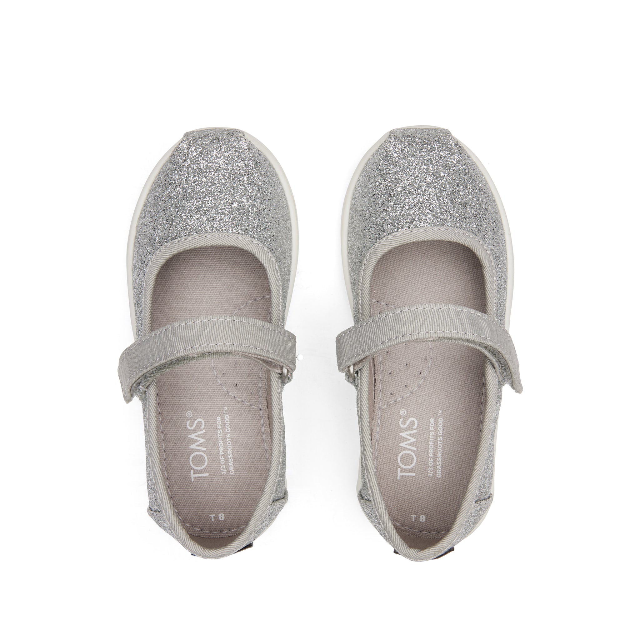 Mary Jane Silver Toddler Shoe Top View