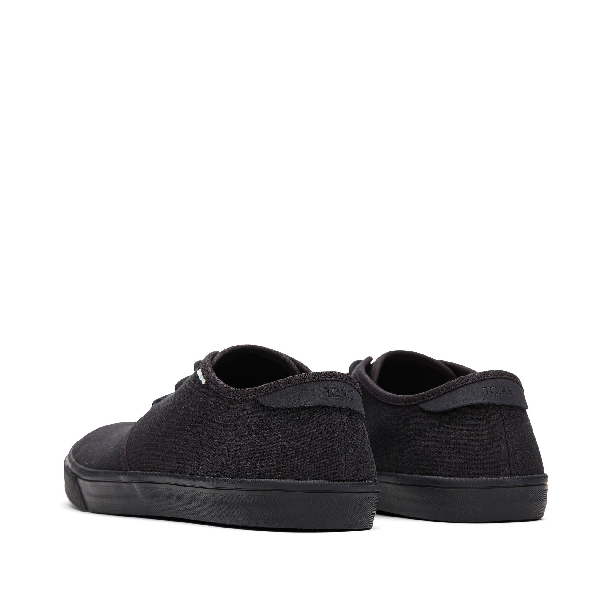 Carlo All Black Heritage Canvas Lace-Up Sneaker Back View