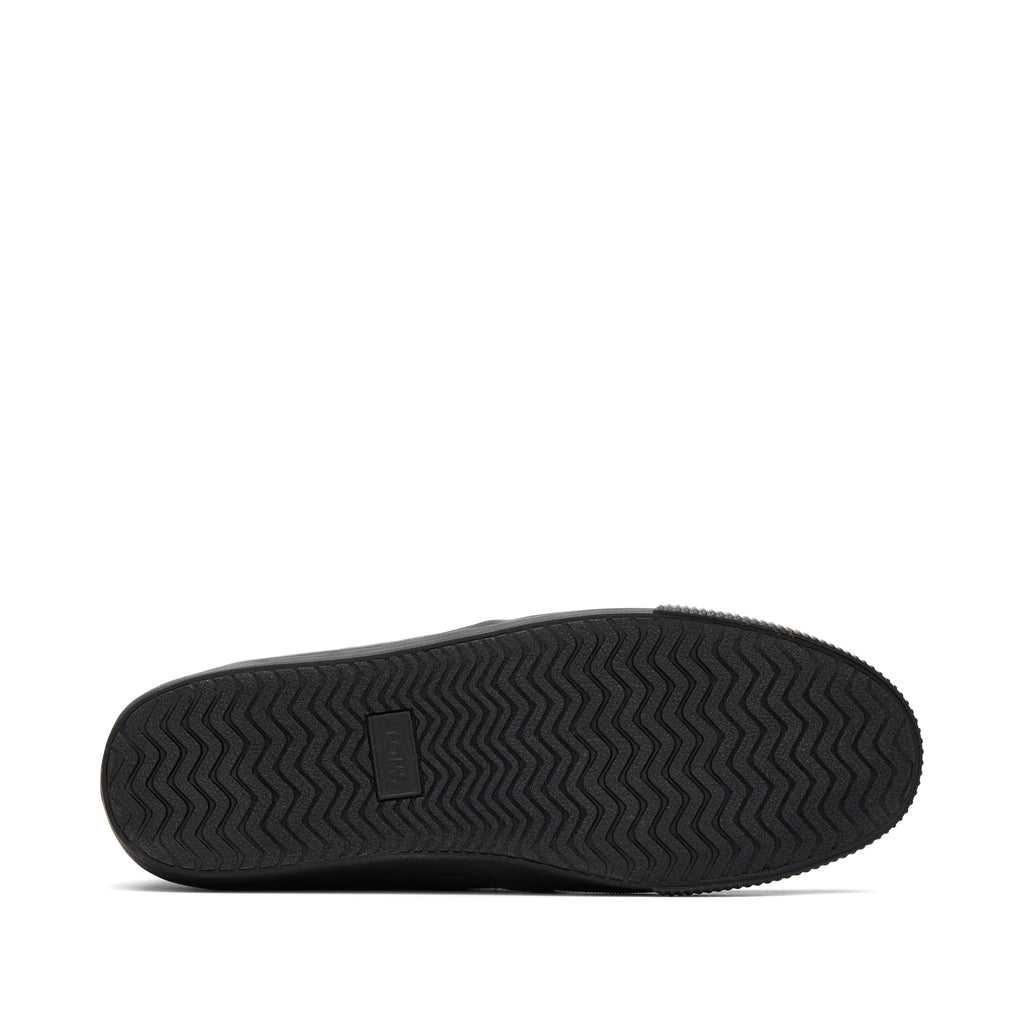 Carlo All Black Heritage Canvas Lace-Up Sneaker Bottom Sole View