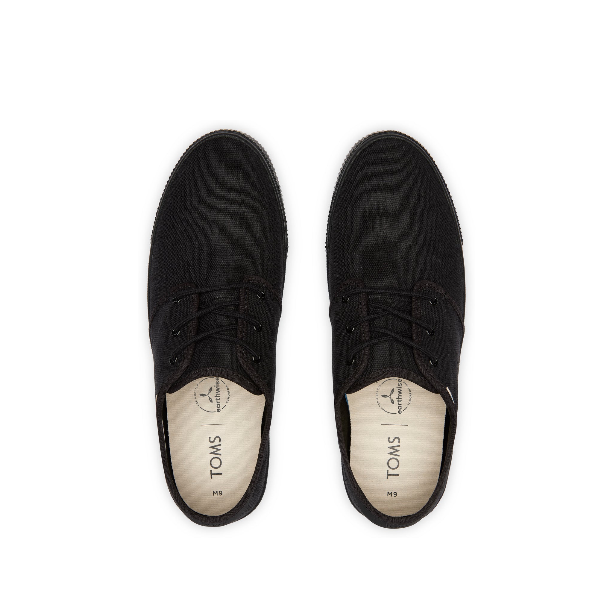 Carlo All Black Heritage Canvas Lace-Up Sneaker Top View