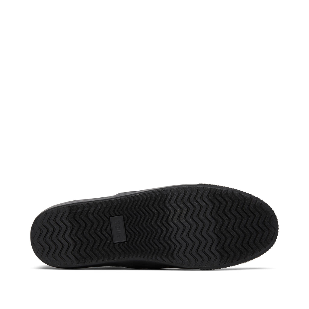 Baja All Black Heritage Canvas Slip On Sneaker Bottom Sole View