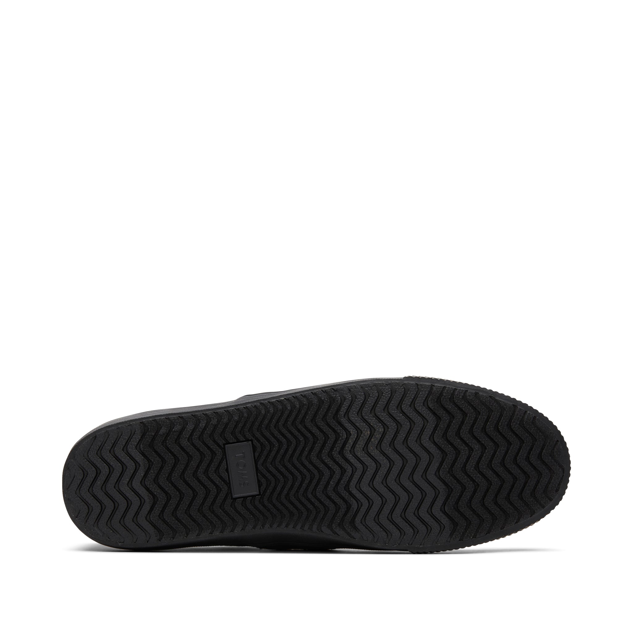 Baja All Black Heritage Canvas Slip On Sneaker Bottom Sole View