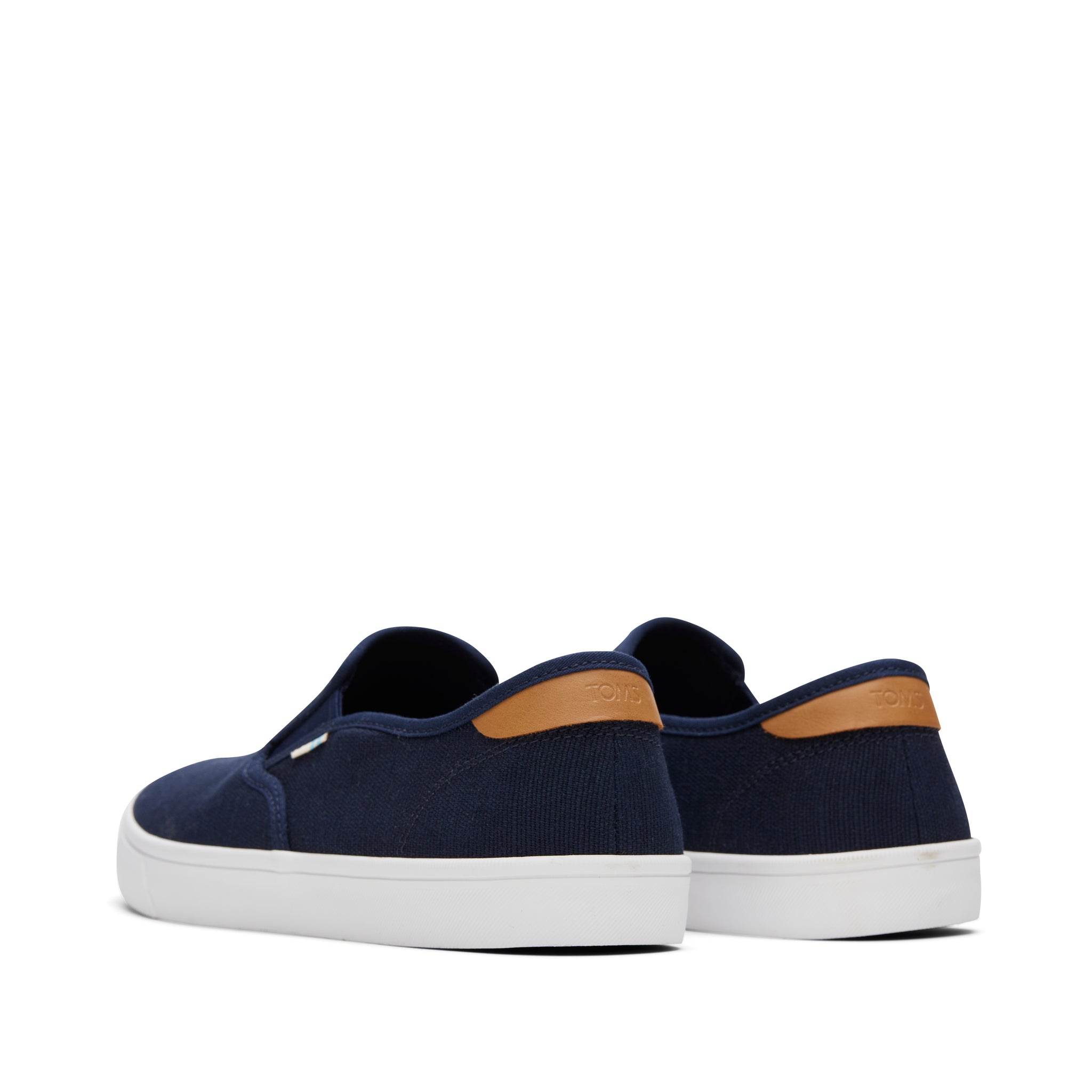 Baja Navy Heritage Canvas Slip On Sneaker Back View