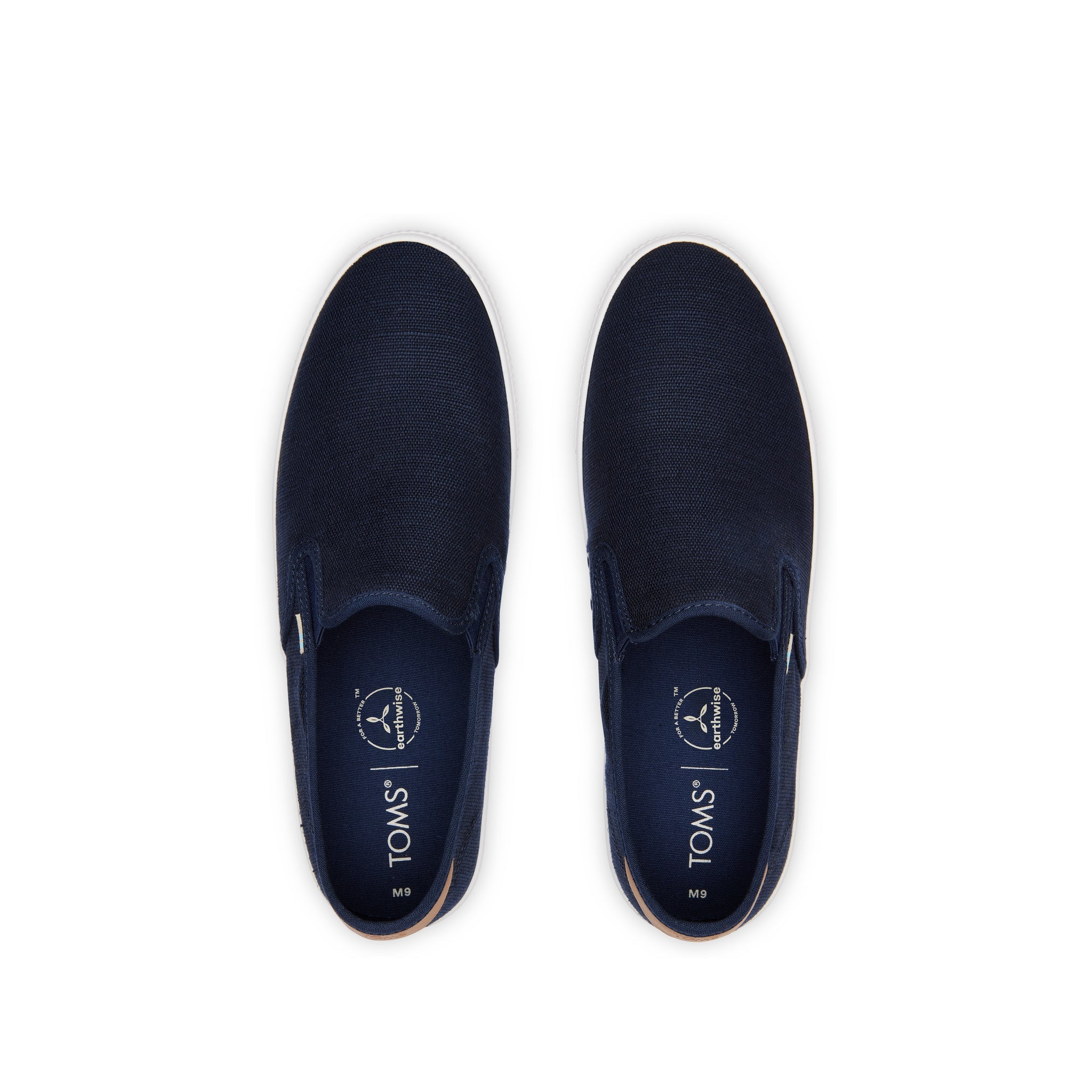 Baja Navy Heritage Canvas Slip On Sneaker Top View