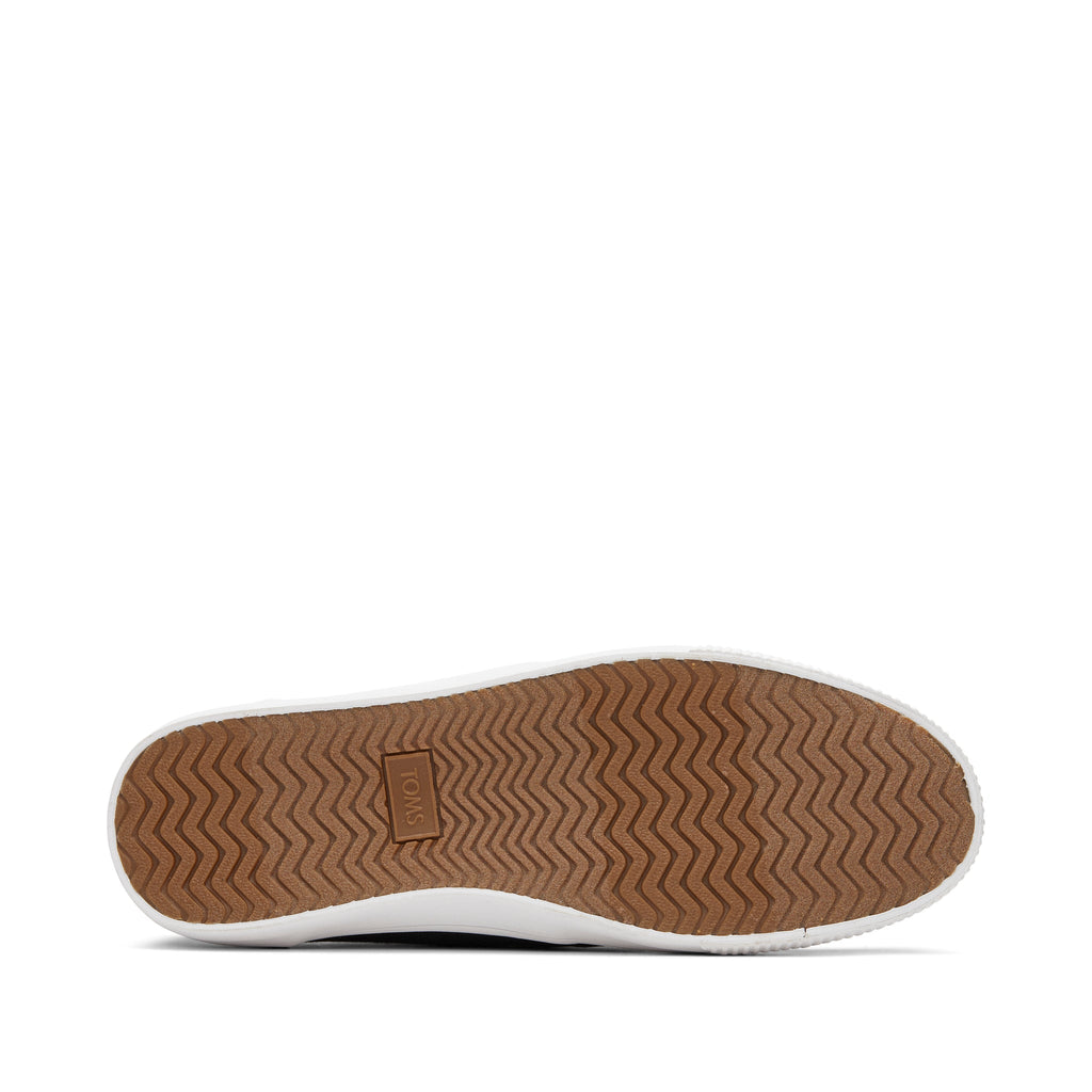 Carlo Black Heritage Canvas Lace-Up Sneaker Bottom Sole View