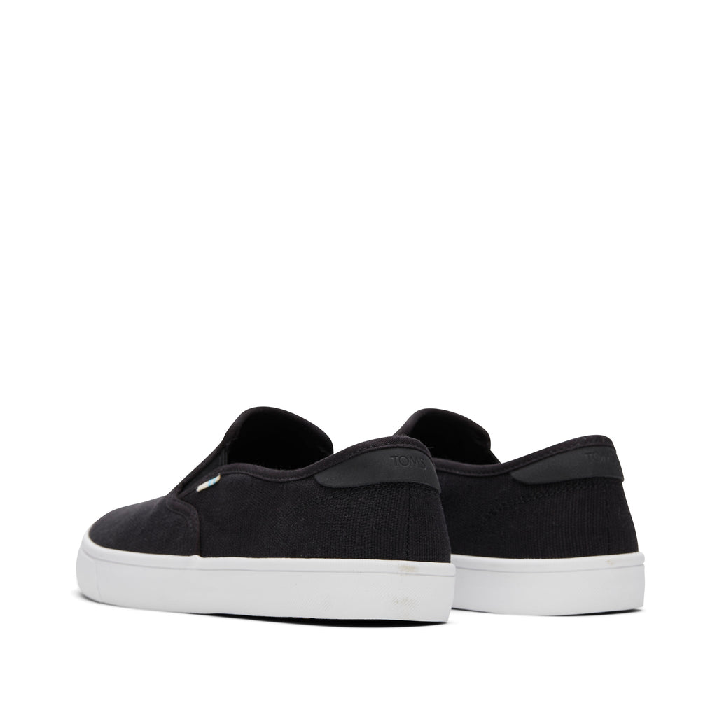 Baja Black Heritage Canvas Slip On Sneaker Back View