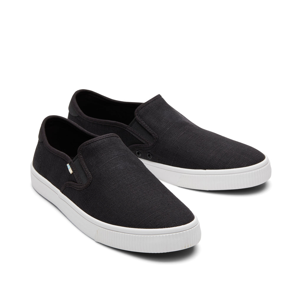 Baja Black Heritage Canvas Slip On Sneaker Front View