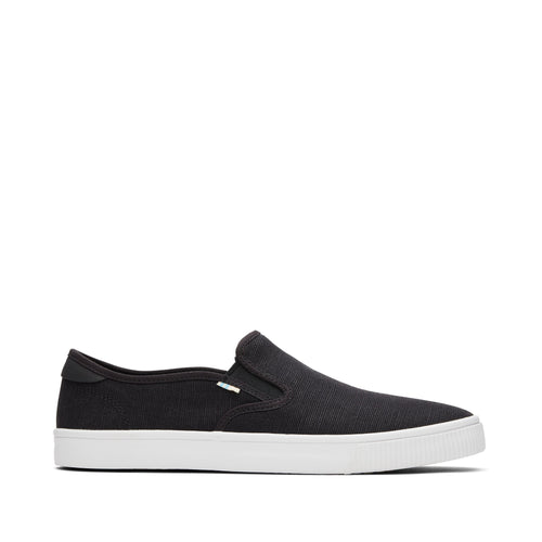 Baja Black Heritage Canvas Slip On Sneaker Side View