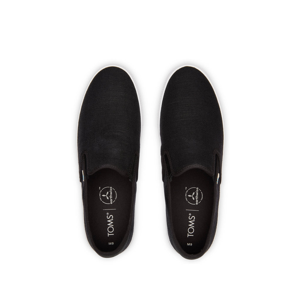 Baja Black Heritage Canvas Slip On Sneaker Top View