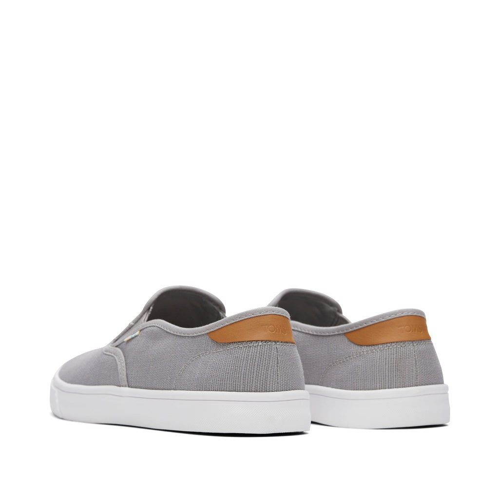 Baja Grey Heritage Canvas Slip On Sneaker Back View