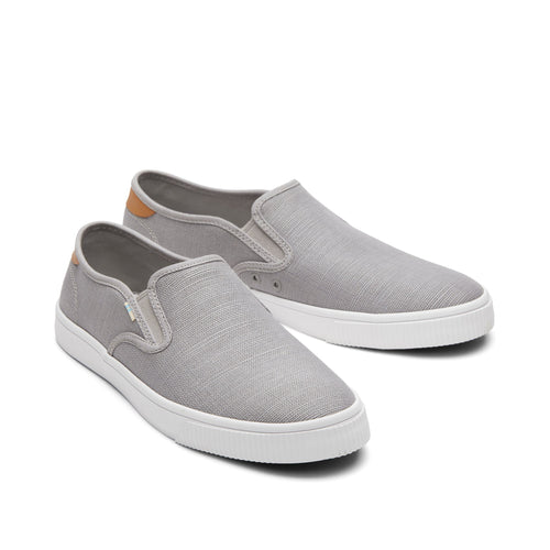 Baja Grey Heritage Canvas Slip On Sneaker Front View