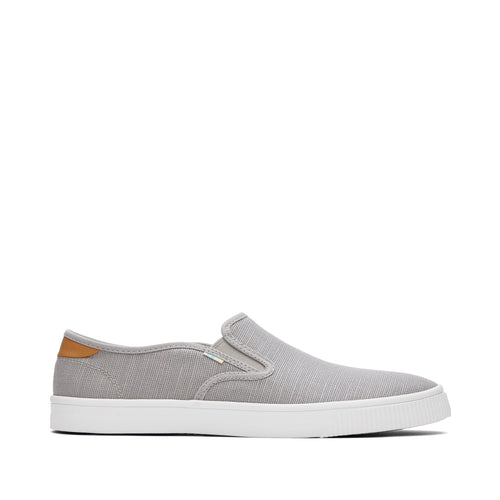 Baja Grey Heritage Canvas Slip On Sneaker Side View