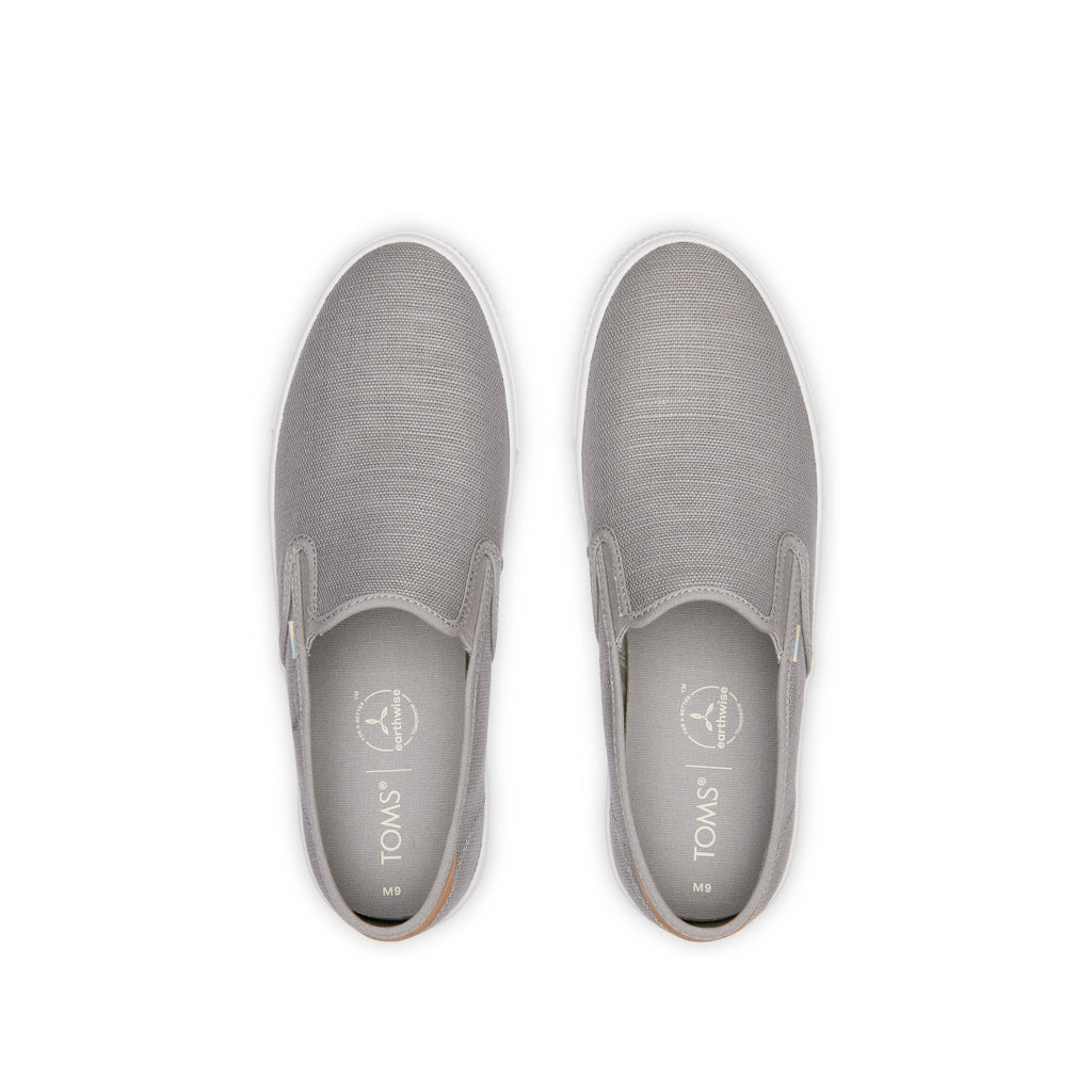 Baja Grey Heritage Canvas Slip On Sneaker Top View
