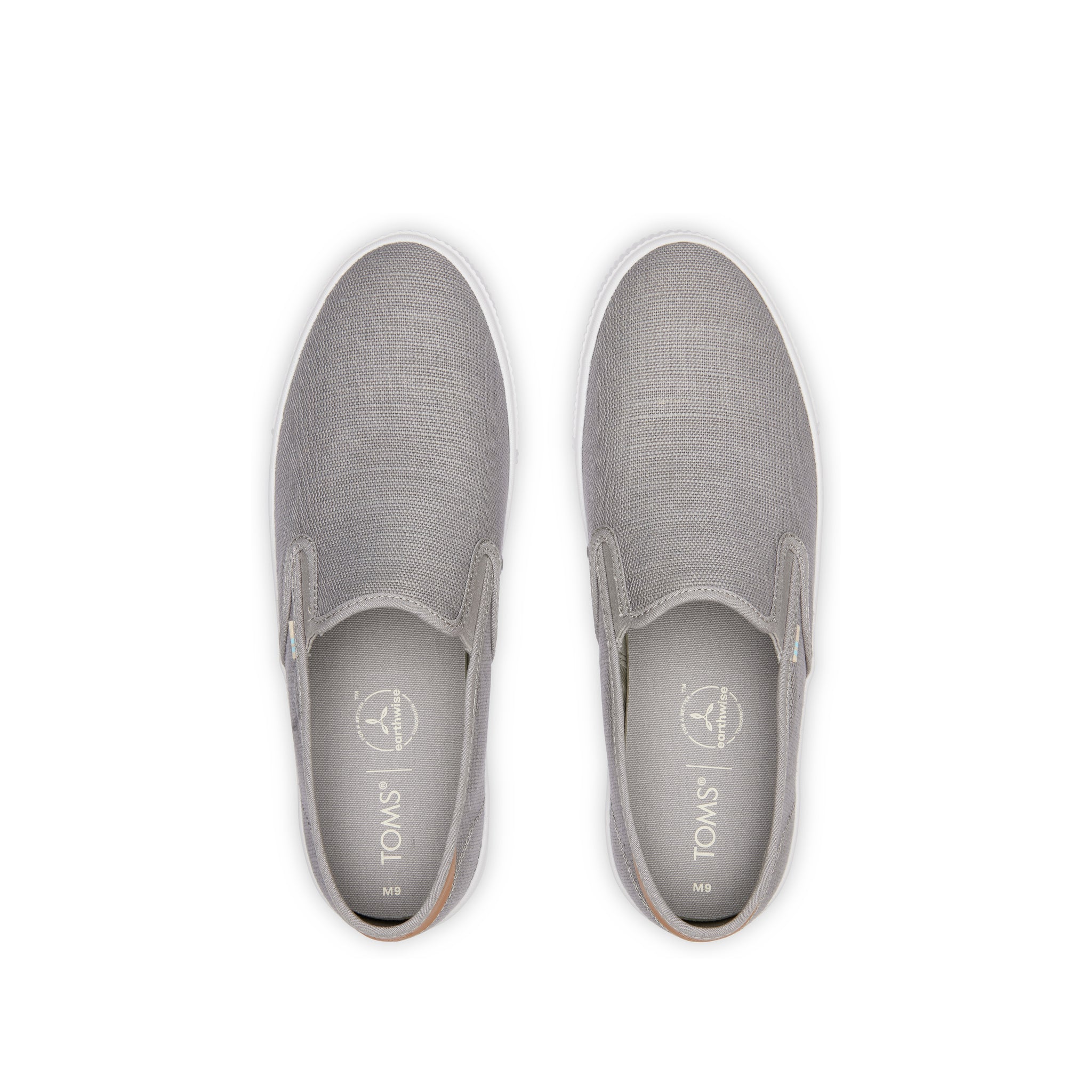 Baja Grey Heritage Canvas Slip On Sneaker Top View