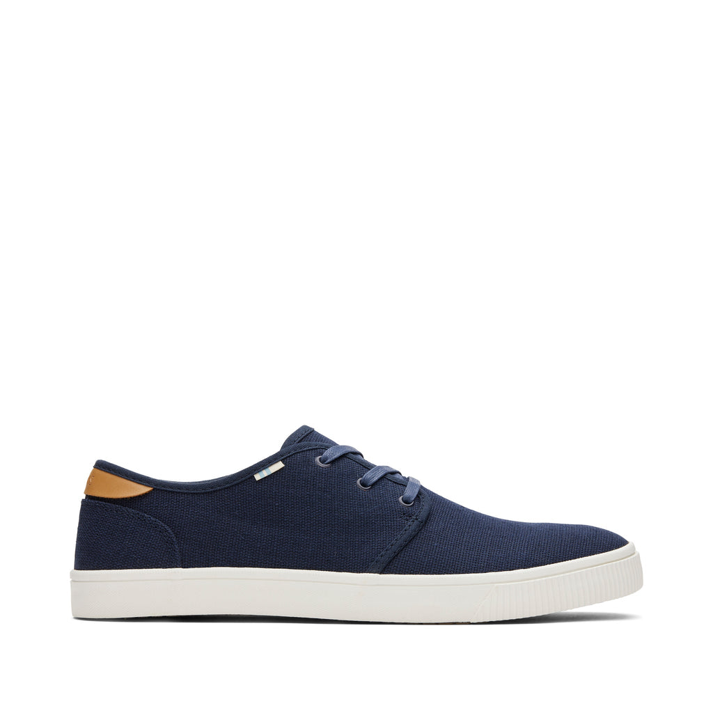 Carlo Navy Heritage Canvas Lace-Up Sneaker Side View