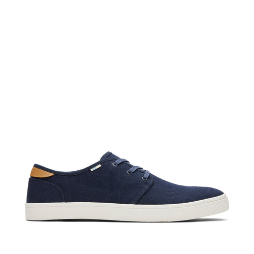 Carlo Navy Heritage Canvas Lace-Up Sneaker Side View
