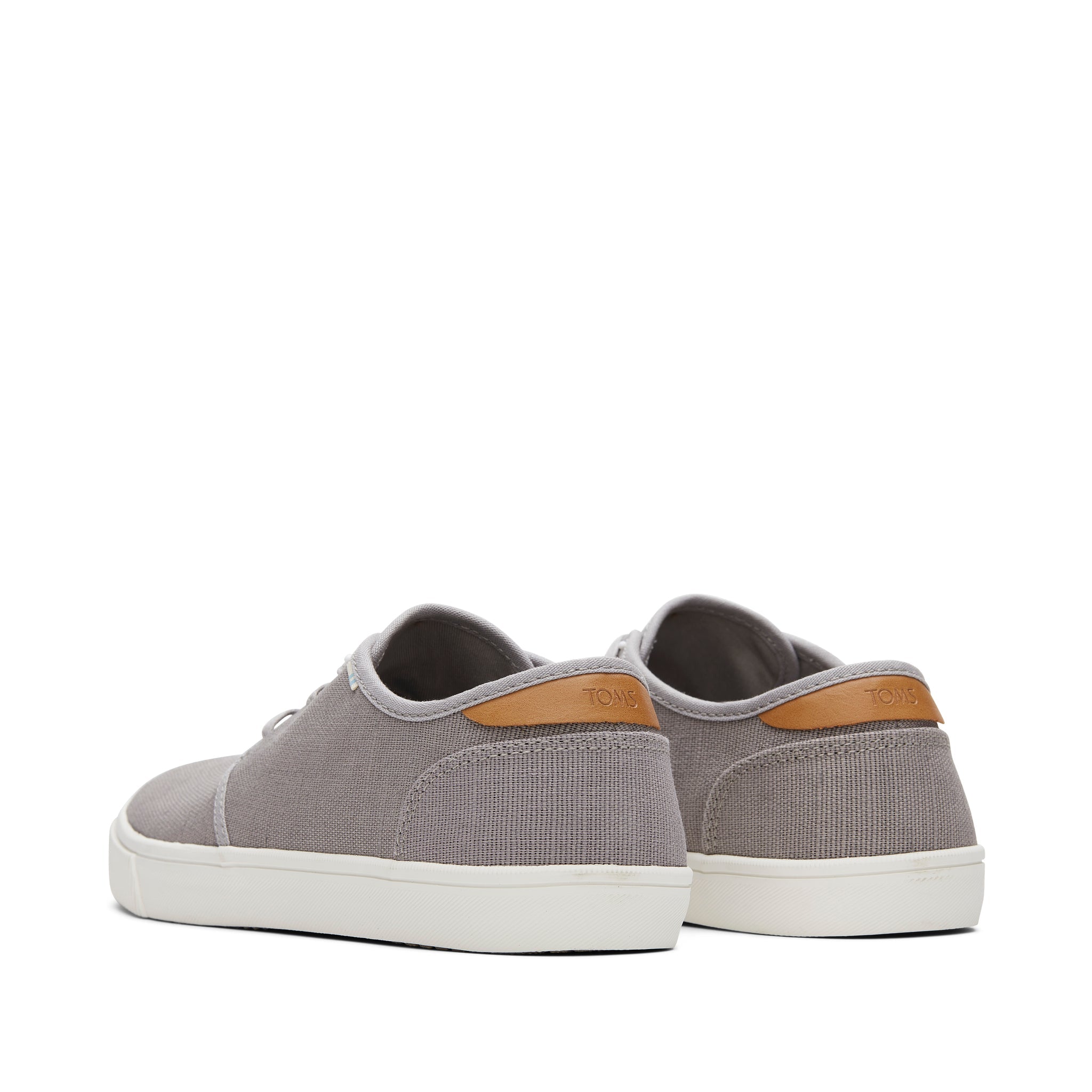 Carlo Grey Heritage Canvas Lace-Up Sneaker Back View