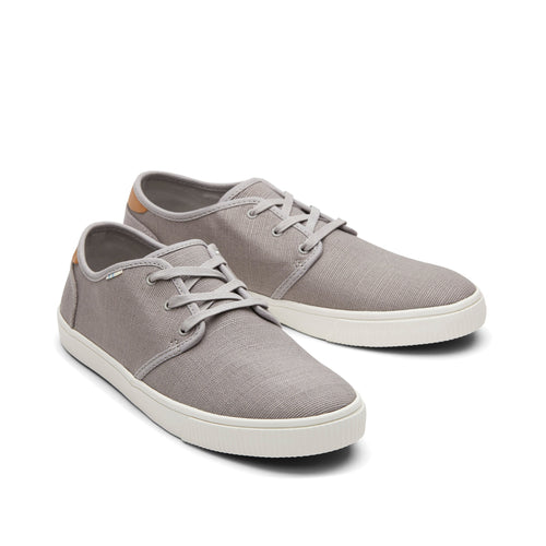 Carlo Grey Heritage Canvas Lace-Up Sneaker Front View