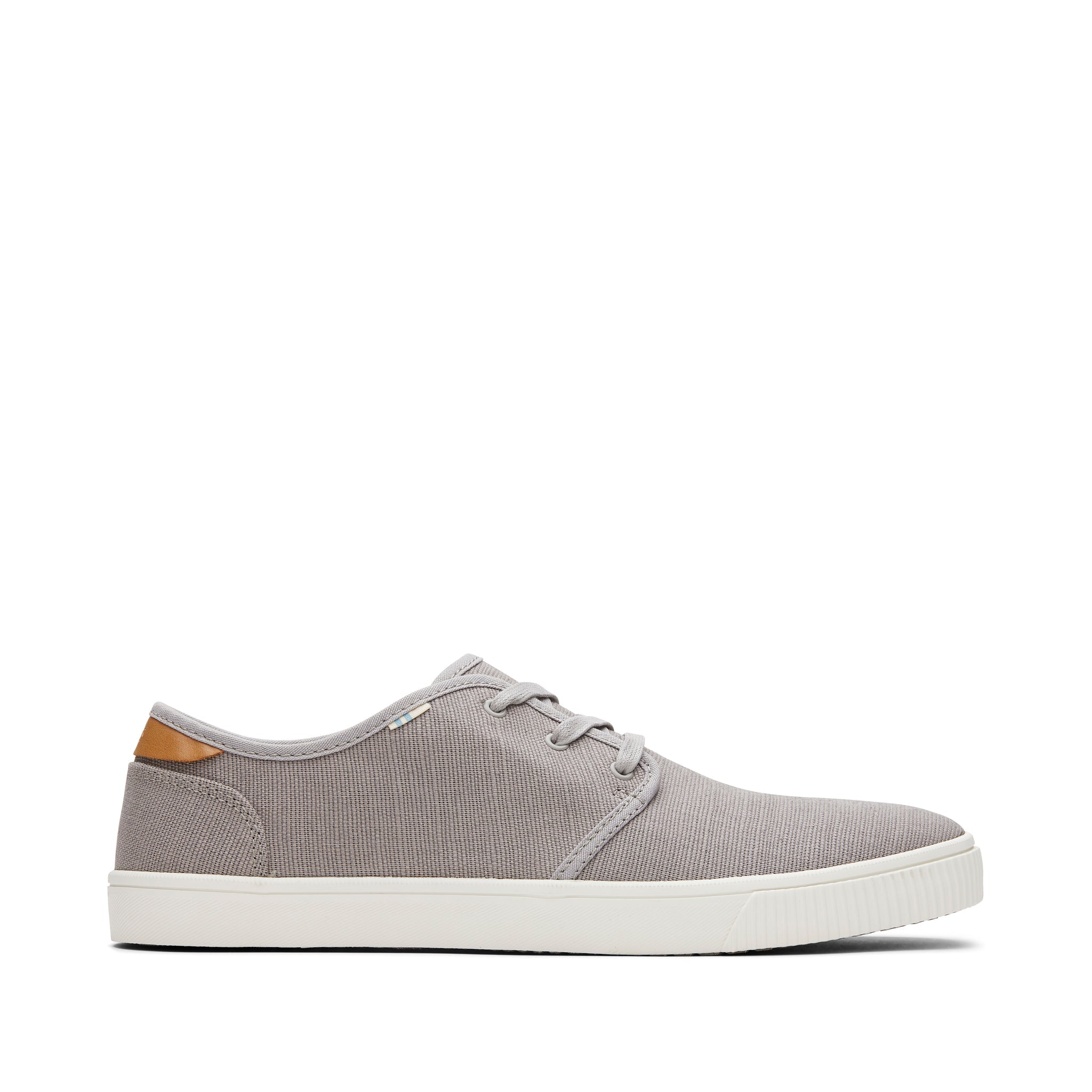 Carlo Grey Heritage Canvas Lace-Up Sneaker Side View