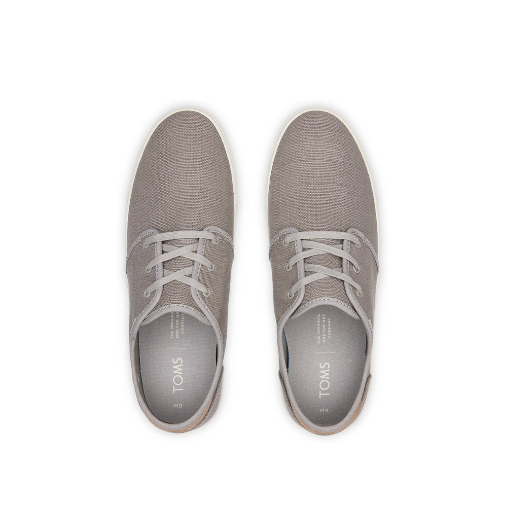 Carlo Grey Heritage Canvas Lace-Up Sneaker Top View