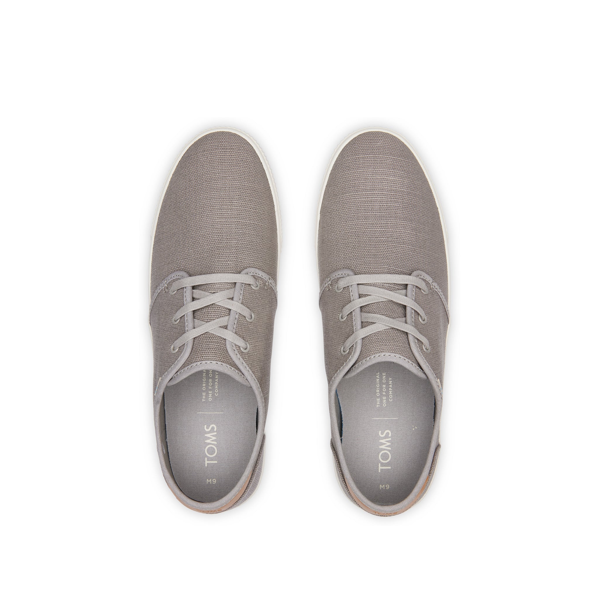 Carlo Grey Heritage Canvas Lace-Up Sneaker Top View