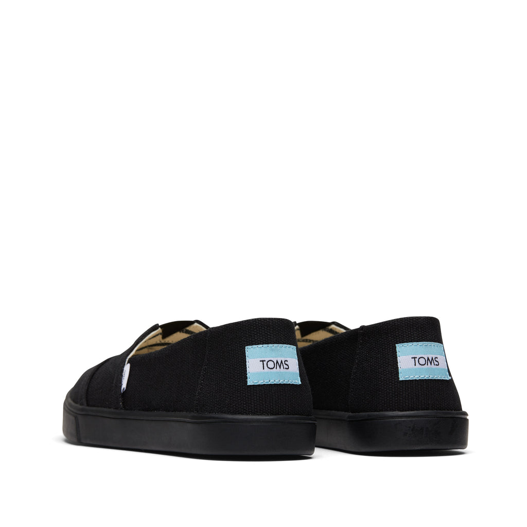 Alpargata Cupsole All Black Heritage Canvas Slip On Back View