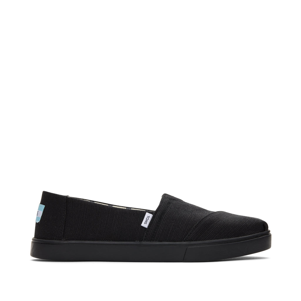 Alpargata Cupsole All Black Heritage Canvas Slip On Side View