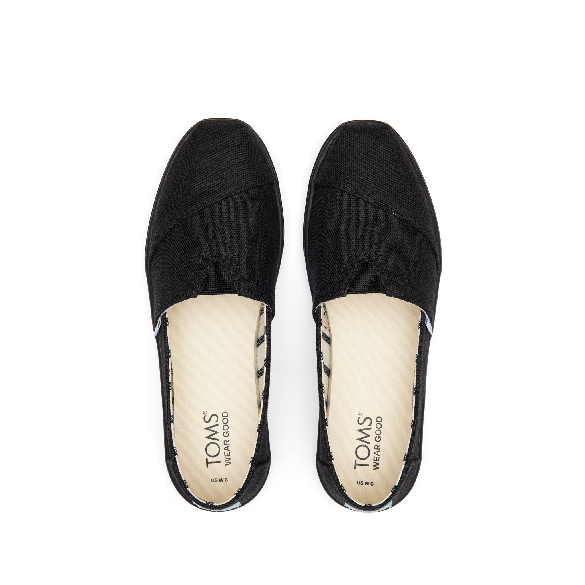 Alpargata Cupsole All Black Heritage Canvas Slip On Top View