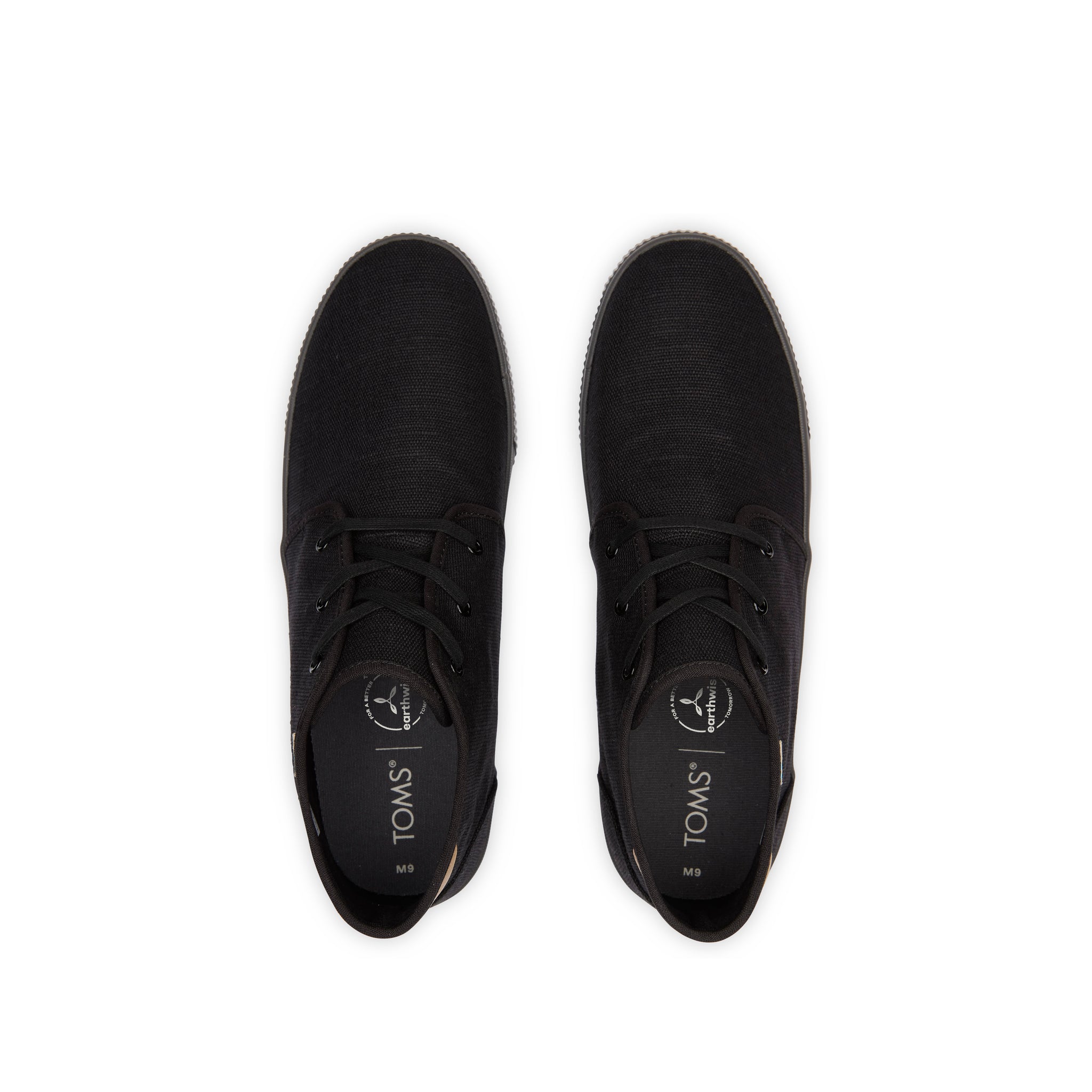 Carlo Mid All Black Heritage Canvas Lace-Up Sneaker Top View