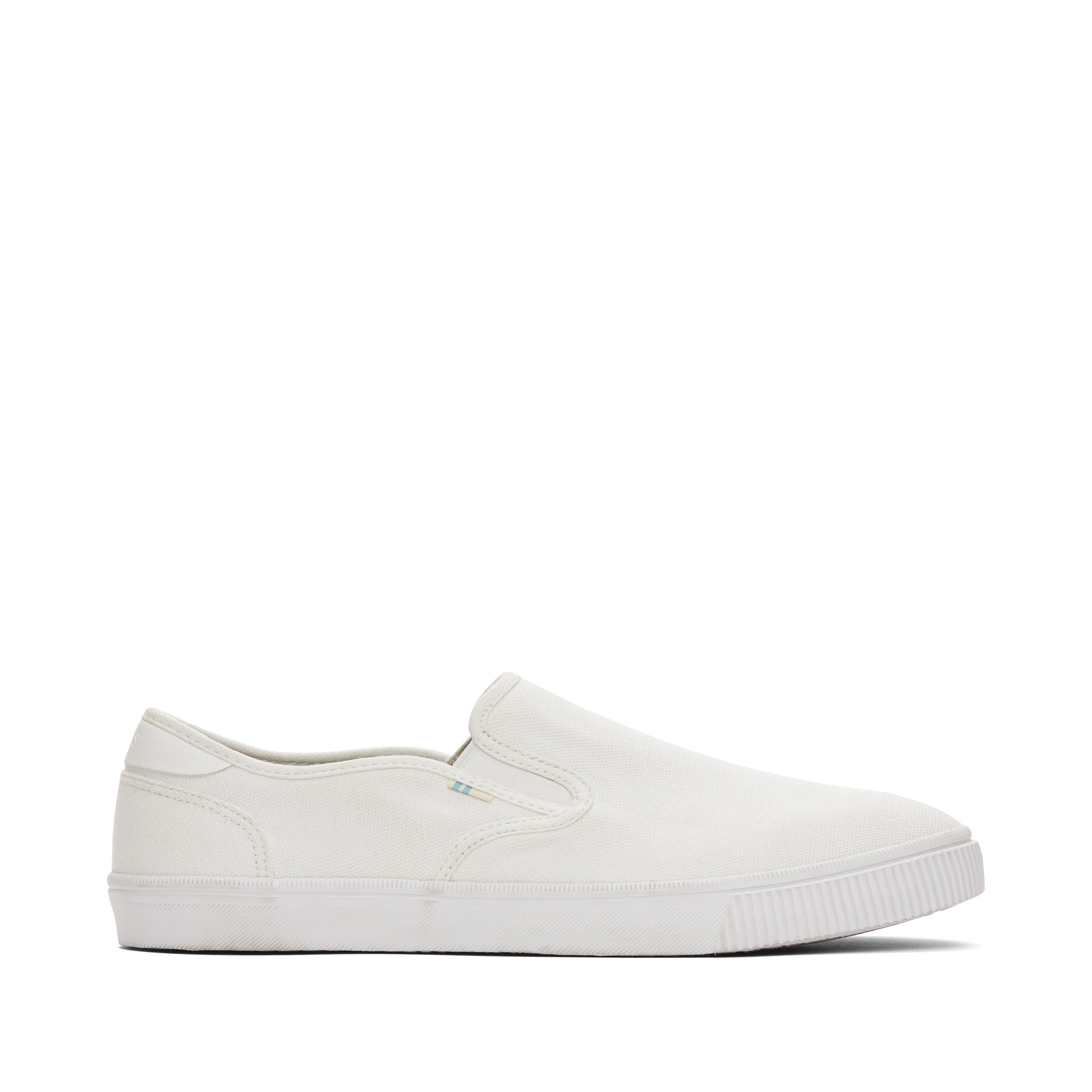 Baja White Canvas Slip On Sneaker Side View