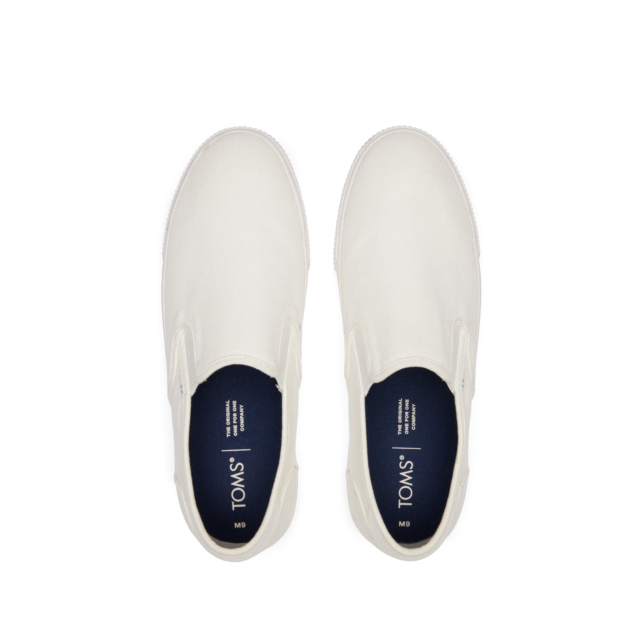 Baja White Canvas Slip On Sneaker Top View
