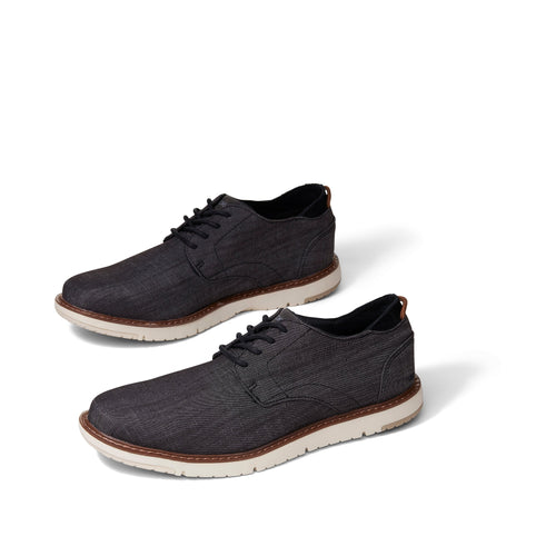 Navi Black Denim Dress Shoe Front View